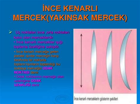 nce kenarlı mercek.