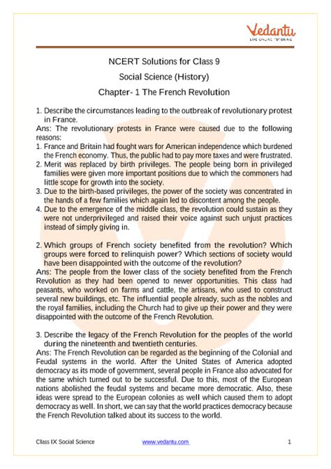 Ncert History Class 9 Chapter 1 Question Answer