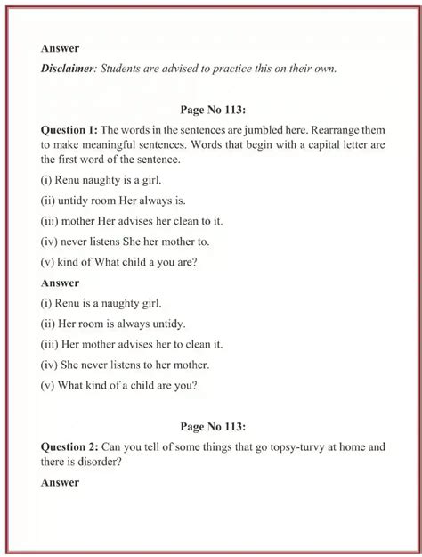 Ncert Solution Class 5 English