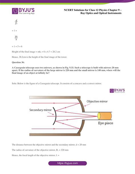 Ncert Solutions Ray Optics
