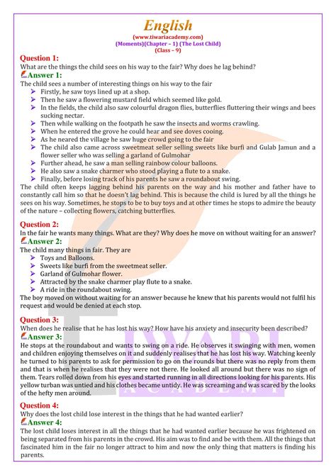 Download Ncert 9Th Class English Solutions 