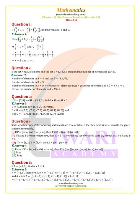 Read Ncert Class 11 All Chapter Exercise Solution 