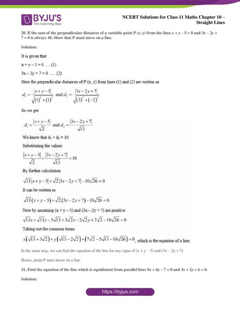Read Ncert Solutions Class 11 Maths Straight Lines 