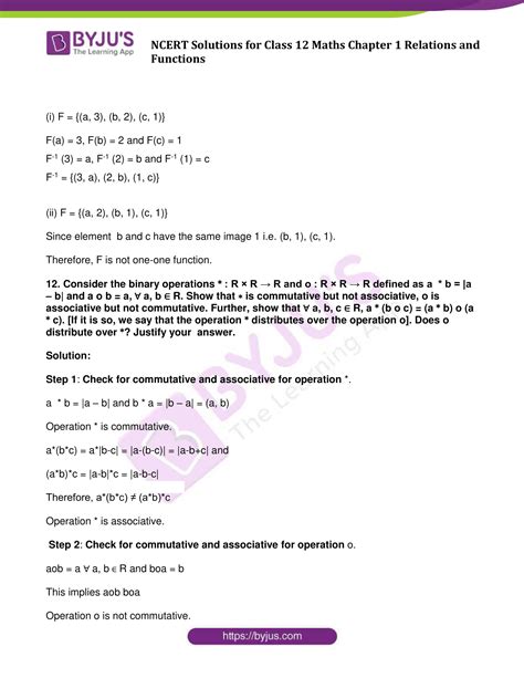 Download Ncert Solutions For Class 12 Maths Chapter 1 