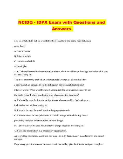 Read Ncidq C2 Ae Idpx Sample Questions Practice 