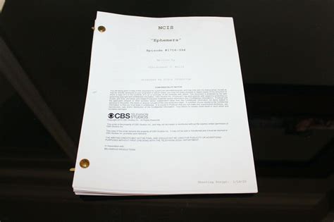 Ncis Ephemera Script