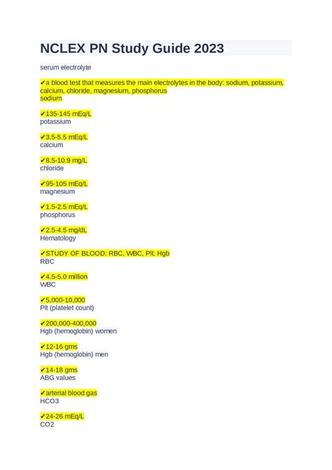 Nclex Pn Study Guide 2023
