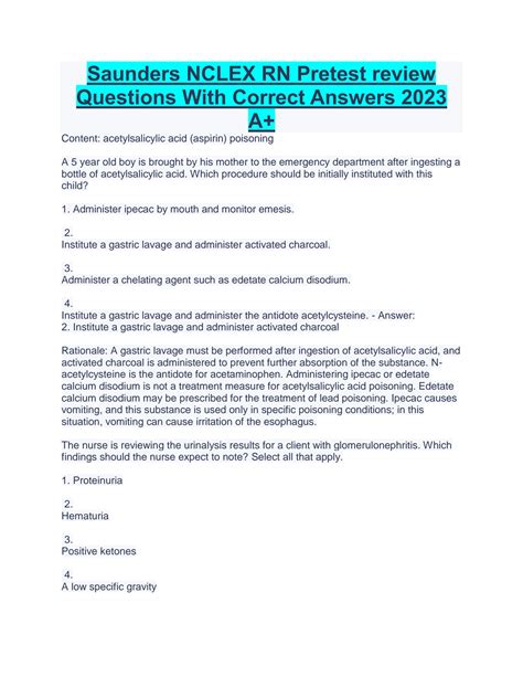 Nclex Saunders Question And Answer Xelinaore