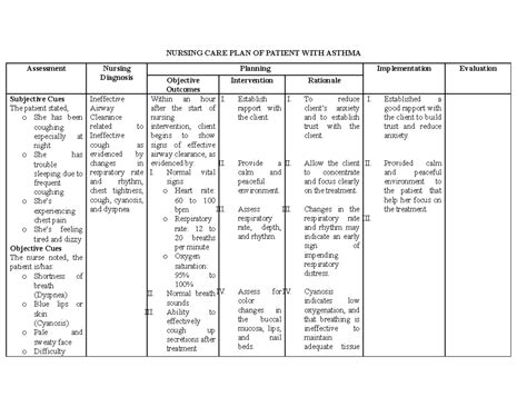 Ncp For Asthma
