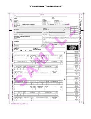 Ncpdp Universal Claim Form