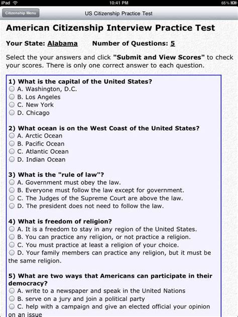 Ncr Citizenship Test