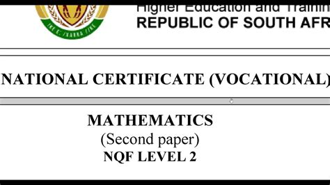 Ncv Level 2 Mathematics Question Papers
