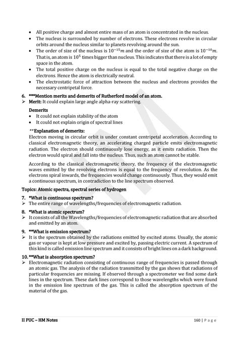 Nd Puc Physics Atoms Chapter Notes Download