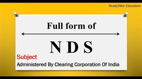 Nds Full Form