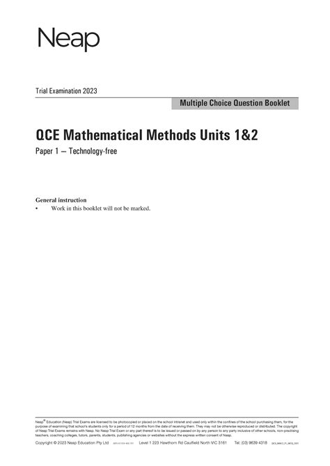 Full Download Neap Mathematics Trial Papers 