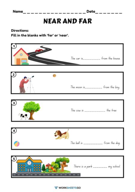 Near Far Worksheet