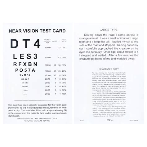 near vision chart printable