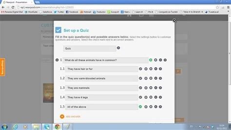 Nearpod Answer Keys