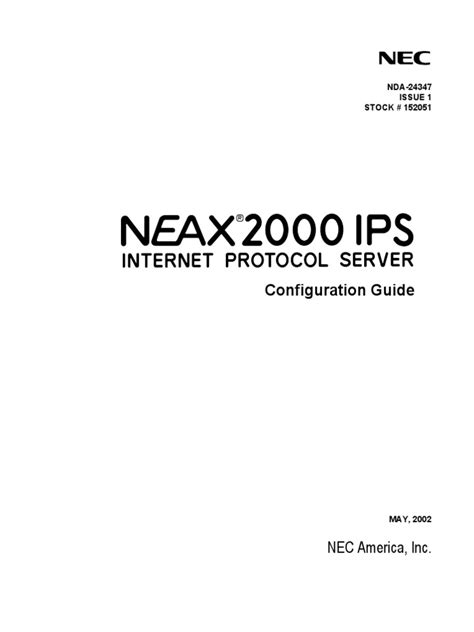 Read Neax 2000 Ips User Guide 