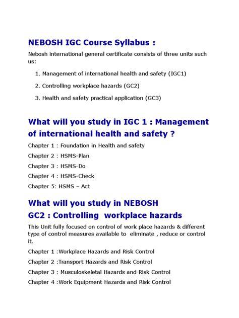 nebosh igc 1 syllabus