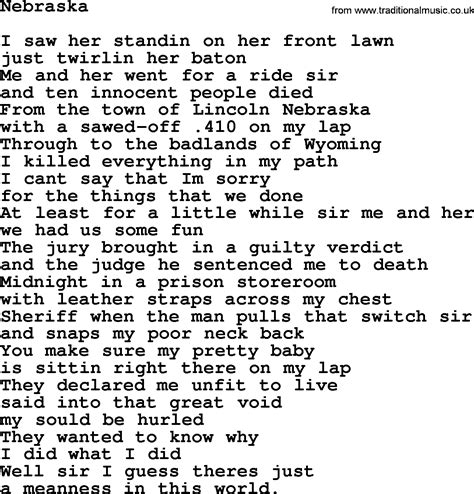 nebraska lyrics traducida