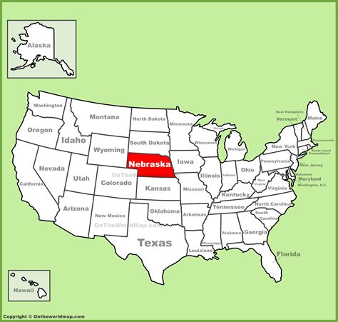 nebraska map usa