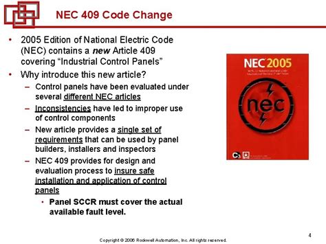 Nec Article 409 And Ul 508a 4 Siemens
