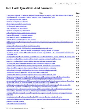 Download Nec Code Questions And Answers 