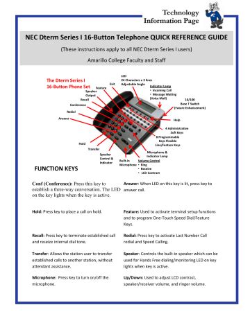 Full Download Nec Dterm User Guide 