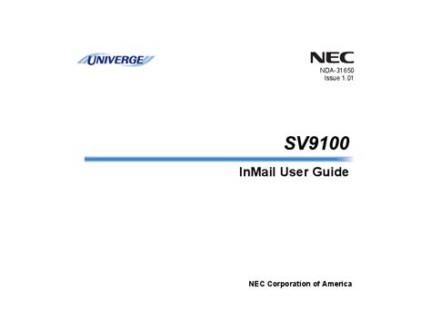 Download Nec Inmail Quick Reference Guide 