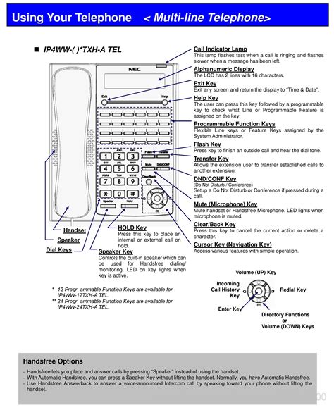 Read Nec Phone User Guides 