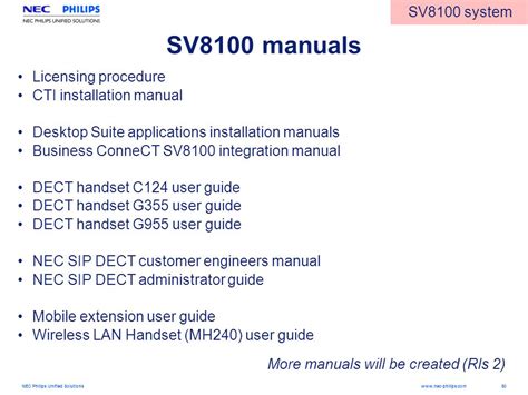 Full Download Nec Sv8100 Inmail User Guide 