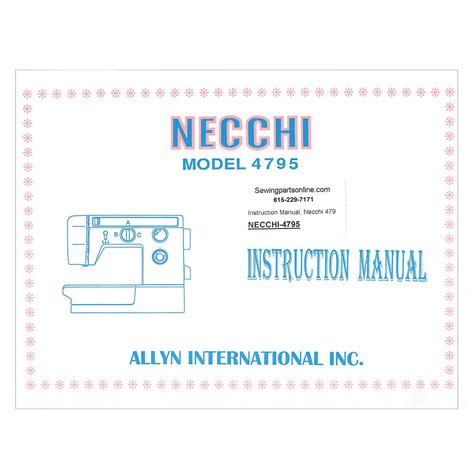 Necchi 4795 User Guide
