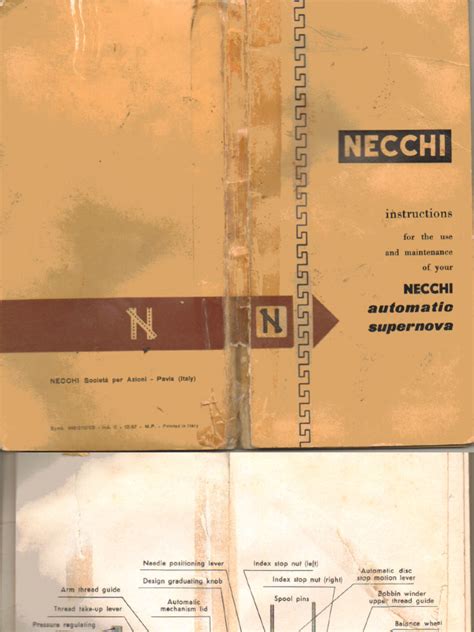 necchi supernova sewing machine manual