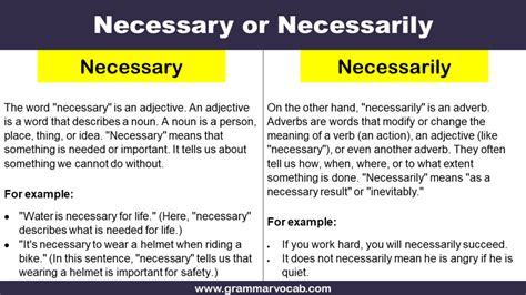 necessary meaning