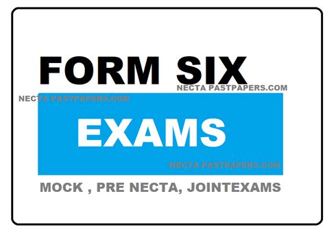 Necta Form Six Past Papers