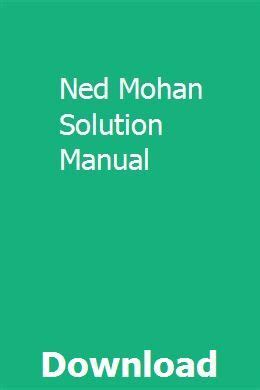 Full Download Ned Mohan Solution Manual Pdf 