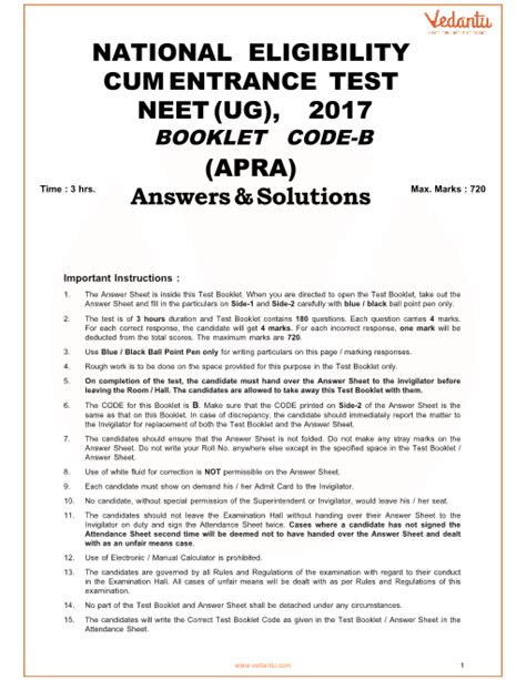 Neet 2017 Question Paper