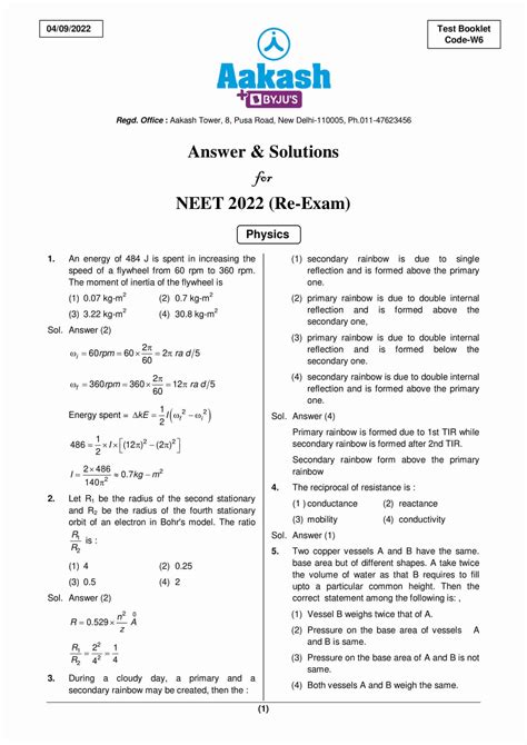 Neet 2022 Question Paper