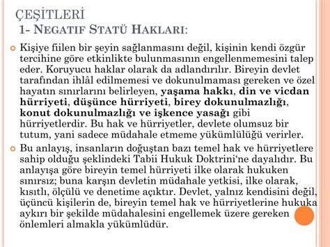 Negatif Statü Hakları
