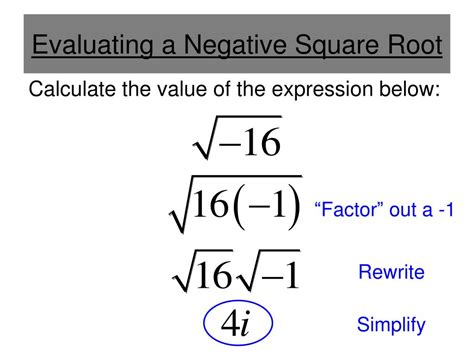 Negative Square Root