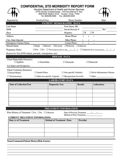 Negative Std Test Results Form