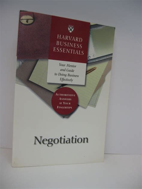Negotiation Harvard Business Essentials