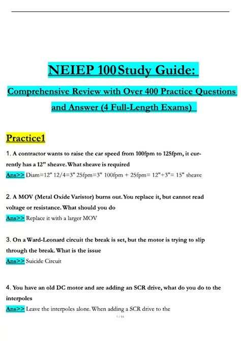 Neiep Practice Test
