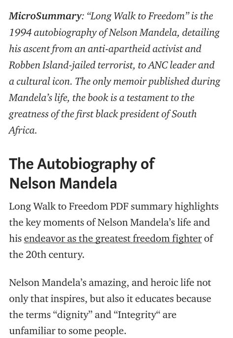 Nelson Mandela Summary