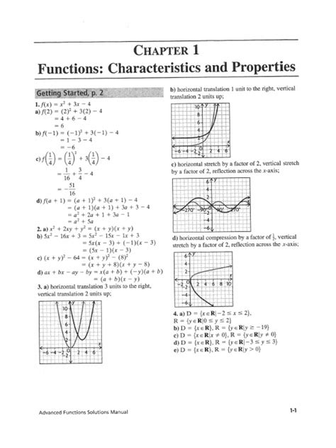 Read Online Nelson Functions 11 Solutions Manual Chapter 1 