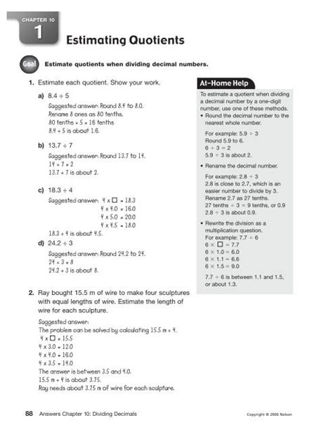 Read Nelson Math Grade 6 Chapter Task Answers 