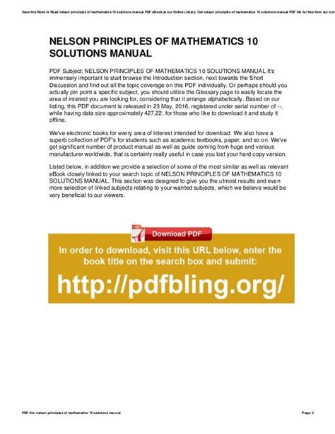 Full Download Nelson Principles Of Mathematics 10 Solutions Manual 