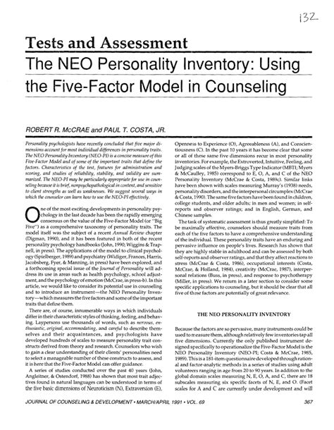 Neo Five Factor Inventory