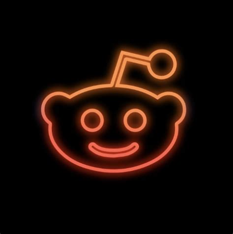 Neon reddit logo